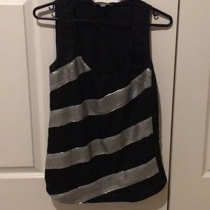 Scooped neck sequined top